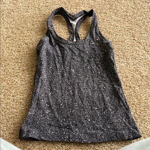 Lululemon Black and White Nulu Racerback Tank Top